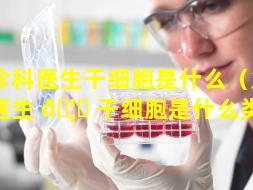 急诊科医生干细胞是什么（急诊科医生 🦅 干细胞是什么类型）